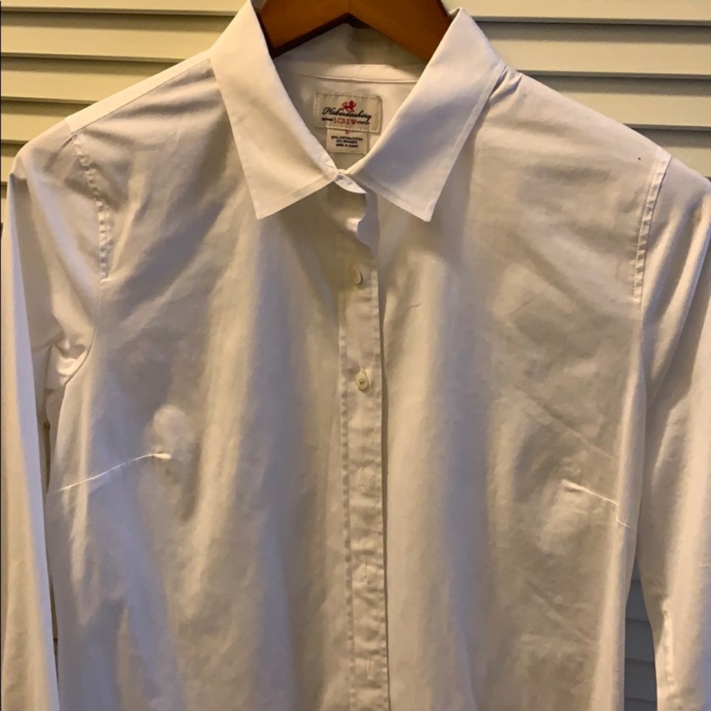 J.Crew White Haberdashery Collared Shirt